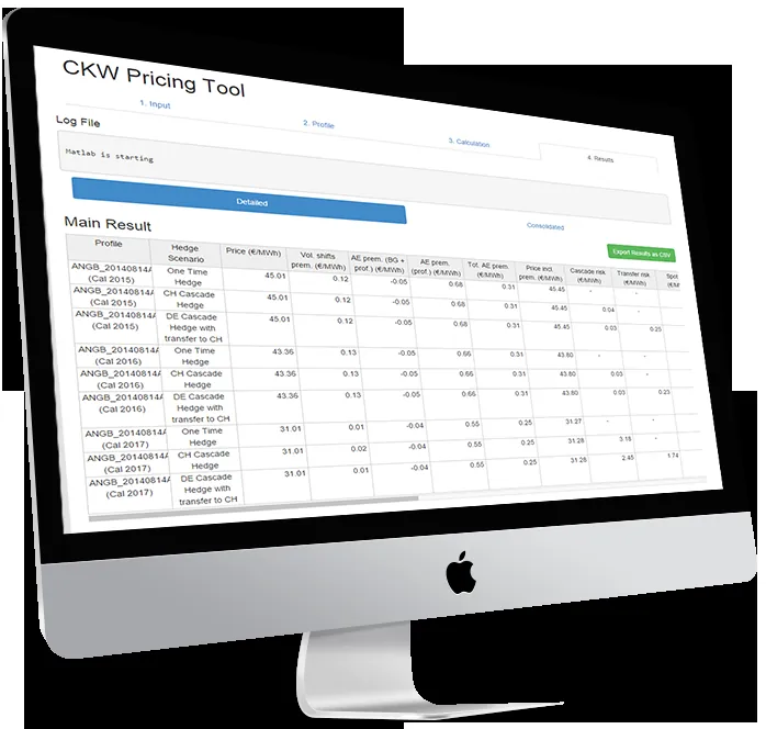 Matlab Pricing Tool — Screenshot 1