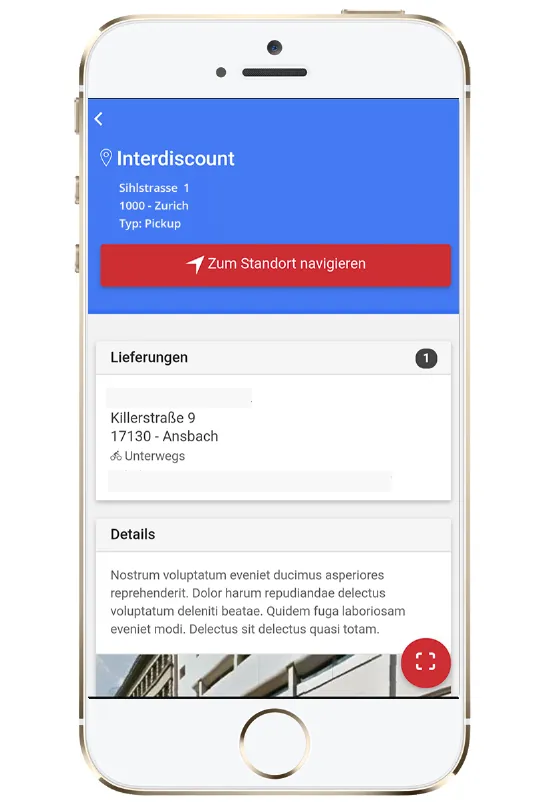 placeB Logistic App — Screenshot 3