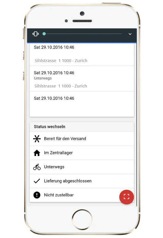 placeB Logistic App — Screenshot 5