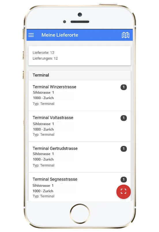 placeB Logistic App — Screenshot 7