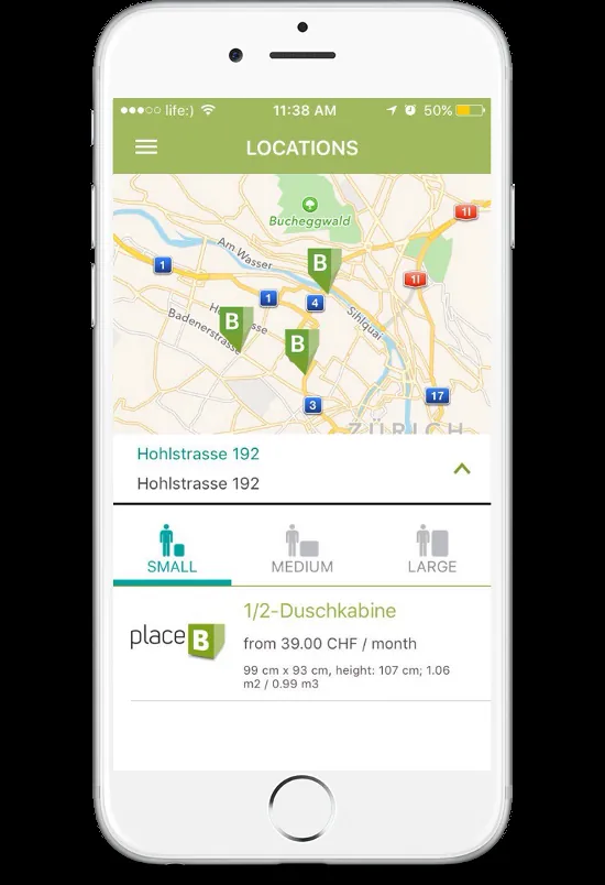 placeB Self Storage — Screenshot 2