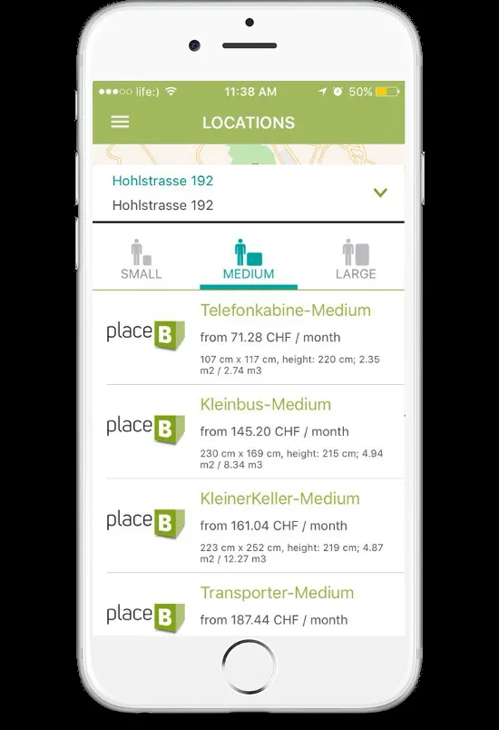 placeB Self Storage — Screenshot 3